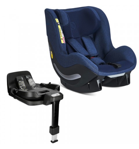Avionaut AeroFix AirFlow - fotelik samochodowy, siedzisko 0-18 kg, zestaw z bazą obrotową IQ Orbit | Navy
